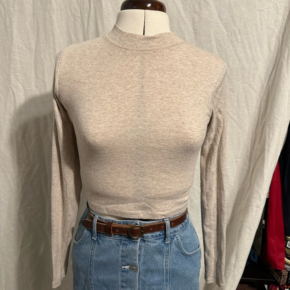 NOBO Light Beige Long Sleeve Top